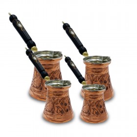 KLASİK OYMA CEZVE 4`LÜ TAKIM