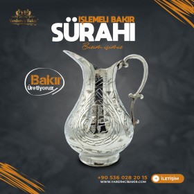EL İŞLEME BEYAZ ÖRDEK SÜRAHİ
