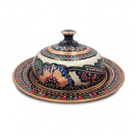 MİNE İŞLEME PAŞA SAHANI SİYAH 35 CM